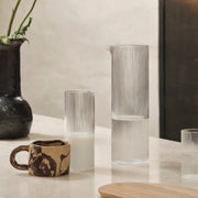 Ferm Living Skleničky na bílé víno Ripple, Clear, sada 2 kusů - DESIGNSPOT