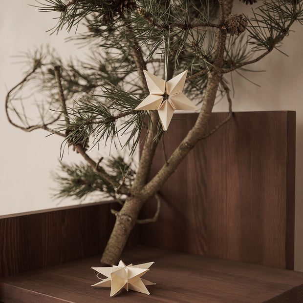 ferm LIVING Sada vánočních ozdob Amanda Paper Stars, 3 ks - DESIGNSPOT