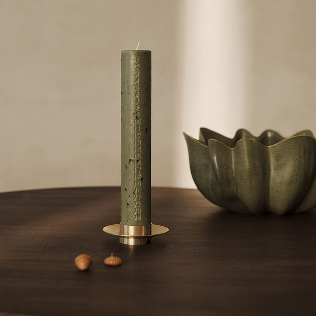 Ferm Living Adventní svíčka Mura, Ash Brown - DESIGNSPOT