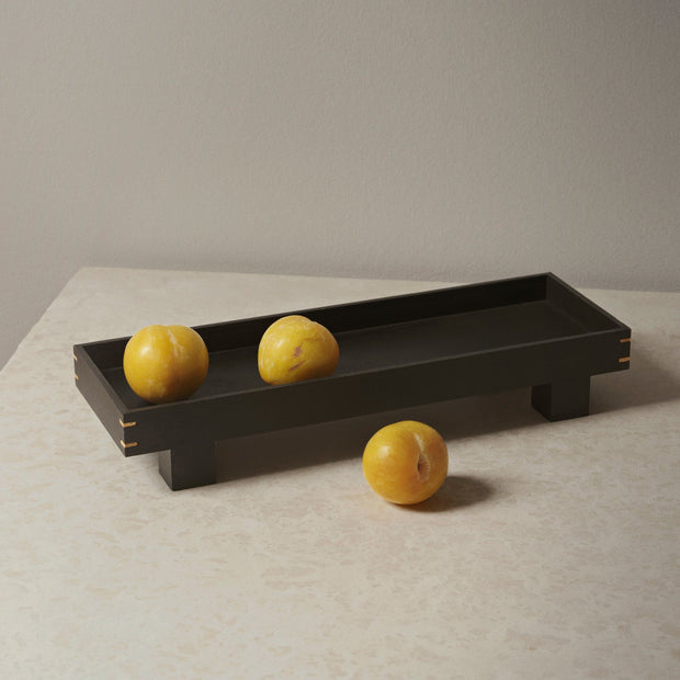 Ferm Living Dřevěný podnos Bon Small, Smoked Oak - DESIGNSPOT
