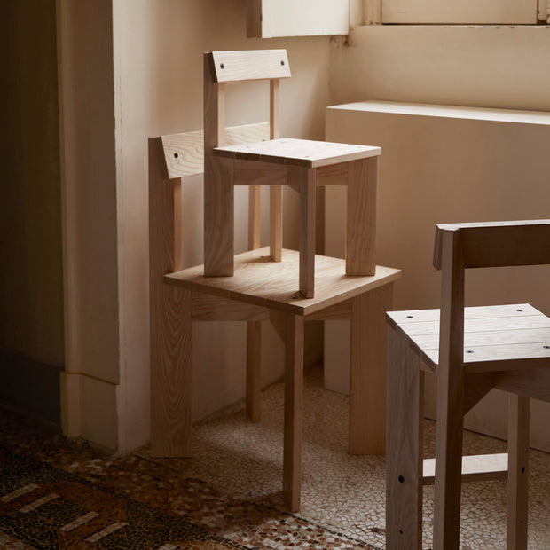 Ferm Living Vysoká dětská židle Ark, Blue - DESIGNSPOT
