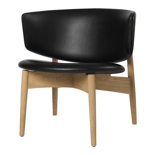 Ferm Living Křeslo Herman Wood, Envy Leather, Oak / Black - DESIGNSPOT