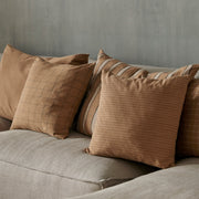 ferm LIVING Polštář Brown Cotton Cushion, Check - DESIGNSPOT