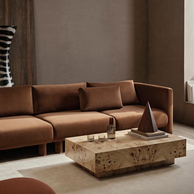 Ferm Living Odkládací stolek Burl Cube Side, Natural - DESIGNSPOT