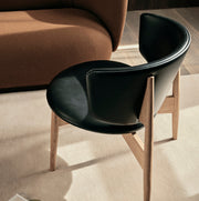 Ferm Living Křeslo Herman Wood, Grain, Black / Chocolate - DESIGNSPOT
