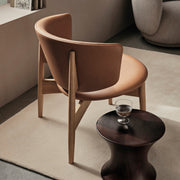 Ferm Living Křeslo Herman Wood, Grain, Black / Chocolate - DESIGNSPOT