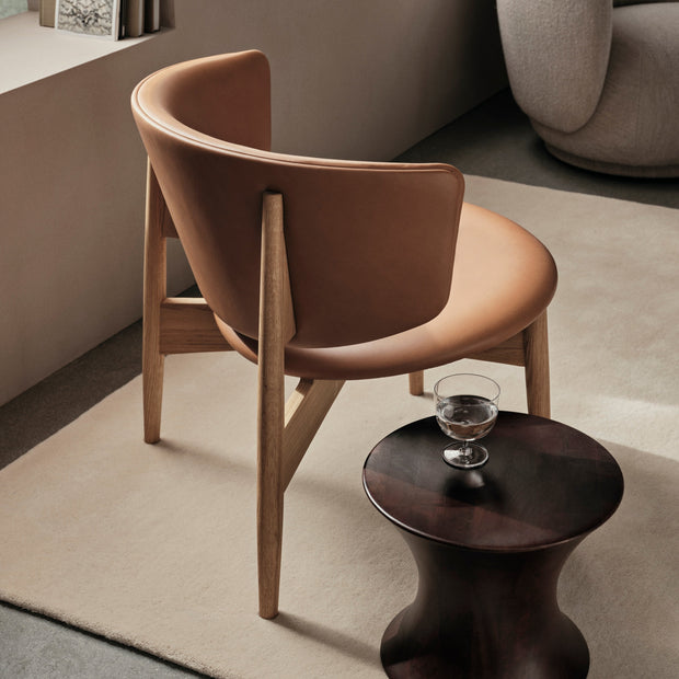 Ferm Living Křeslo Herman Wood, Grain, Black / Chocolate - DESIGNSPOT