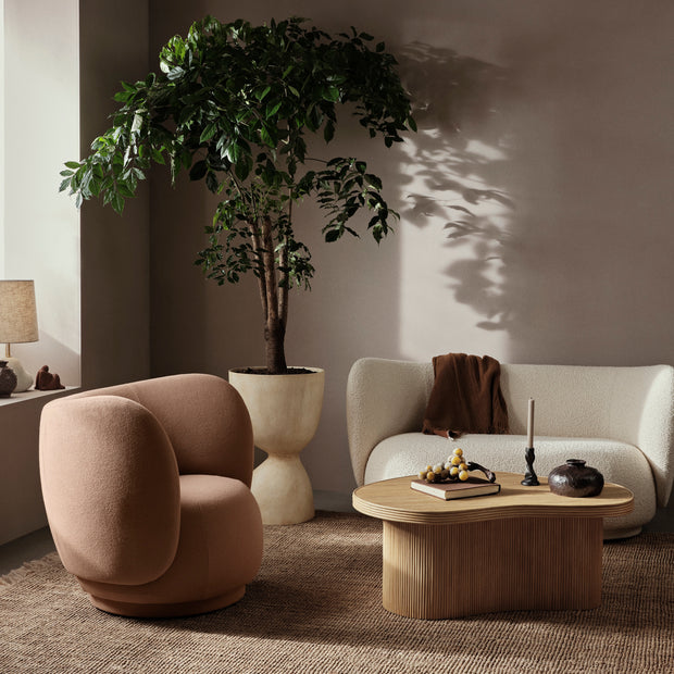 Ferm Living Otoman Rico, Louisiana, Sand/Black - DESIGNSPOT