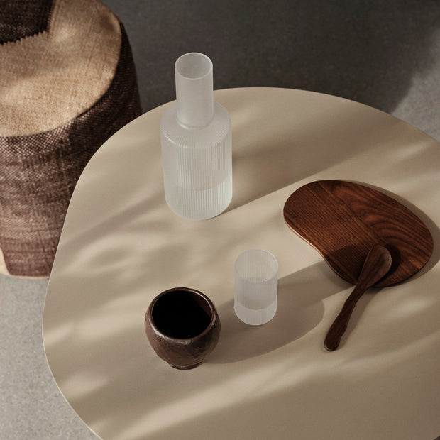 Ferm Living Skleničky na bílé víno Ripple, Clear, sada 2 kusů - DESIGNSPOT