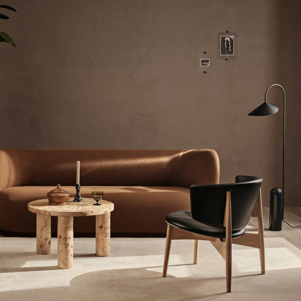 Ferm Living Křeslo Herman Wood, Grain, Black / Chocolate - DESIGNSPOT