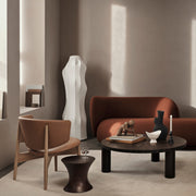 Ferm Living Křeslo Herman Wood, Grain, Black / Chocolate - DESIGNSPOT