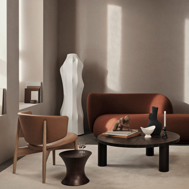 Ferm Living Křeslo Herman Wood, Grain, Black / Chocolate - DESIGNSPOT