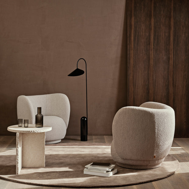 Ferm Living Otoman Rico, Louisiana, Sand/Black - DESIGNSPOT