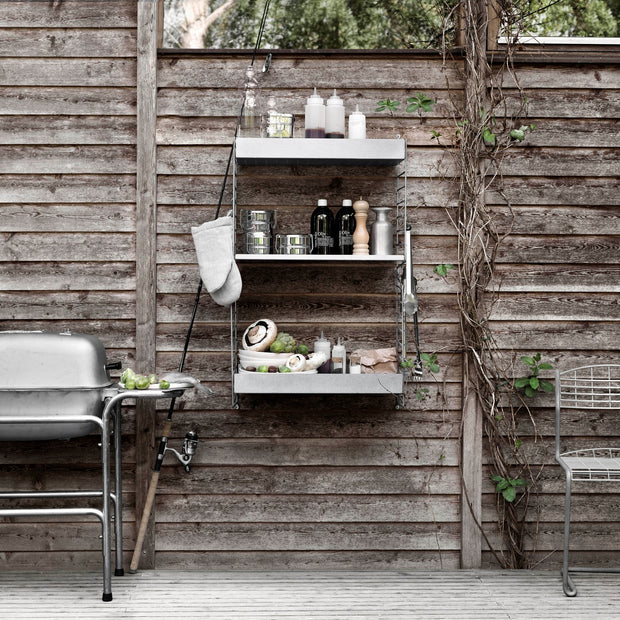 String Podlahový panel 85 x 30 cm, Galvanized, 2 kusy - DESIGNSPOT