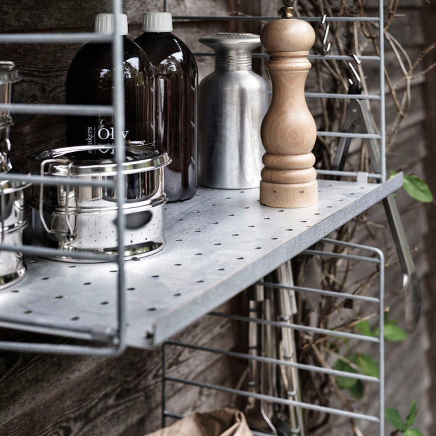 String Podlahový panel 85 x 30 cm, Galvanized, 2 kusy - DESIGNSPOT