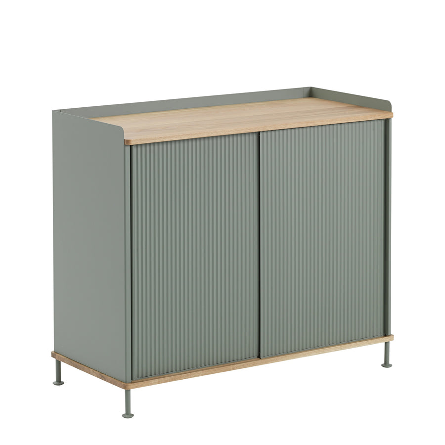Komoda Enfold 100 x 45, Dusty Green/Oak