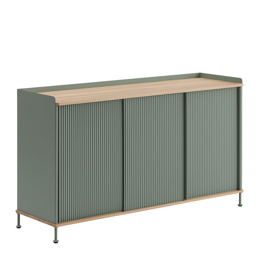 Komoda Enfold 148 x 45, Dusty Green/Oak