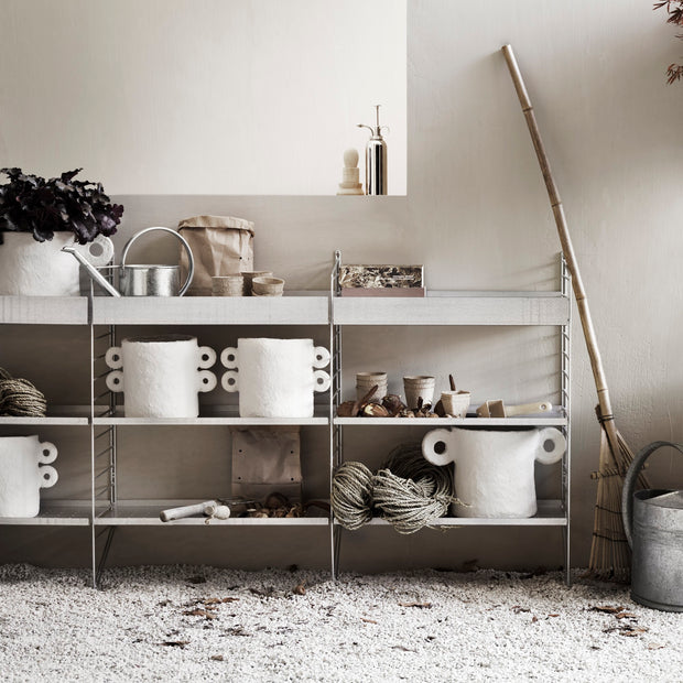 String Vysoká kovová police Metal Shelf High 58 x 30, Galvanized - DESIGNSPOT