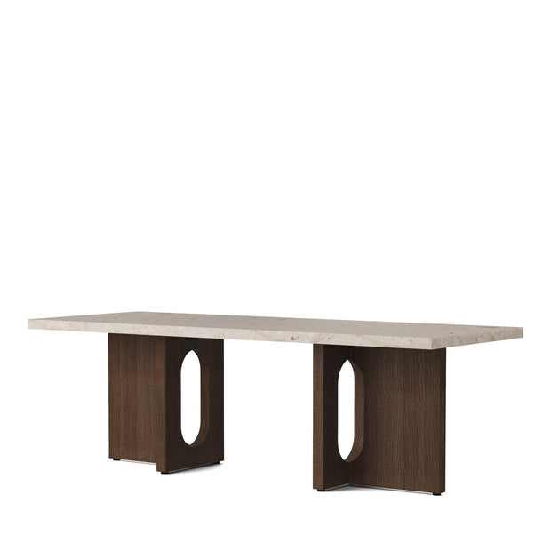 Audo Copenhagen Konferenční stolek Androgyne Lounge, Dark Stained Oak, Stone - DESIGNSPOT