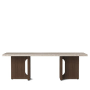 Audo Copenhagen Konferenční stolek Androgyne Lounge, Dark Stained Oak, Stone - DESIGNSPOT
