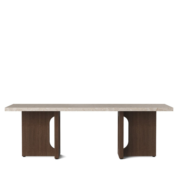 Audo Copenhagen Konferenční stolek Androgyne Lounge, Dark Stained Oak, Stone - DESIGNSPOT