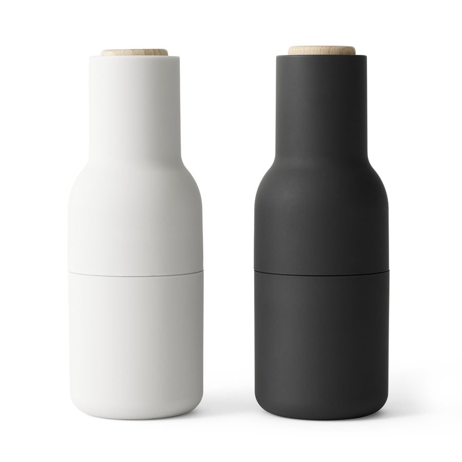 Mlynčeky na soľ a korenie Bottle, Ash / Carbon, set 2ks