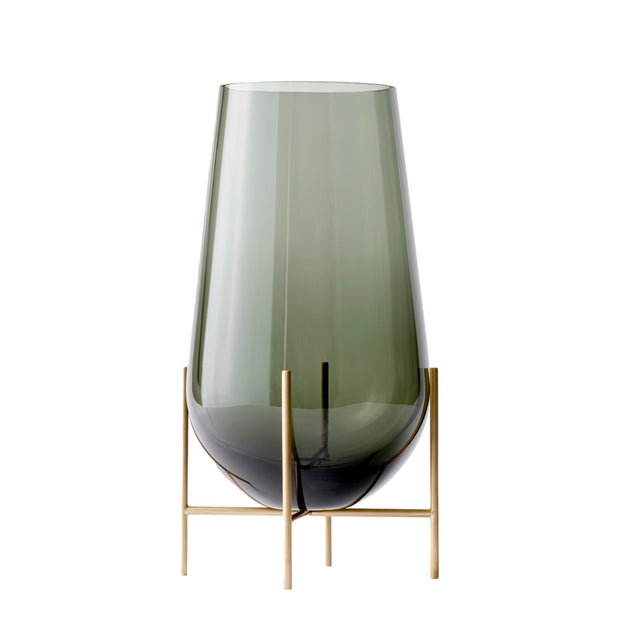 Audo Copenhagen Váza Echasse M, Smoke / Brushed Brass - DESIGNSPOT