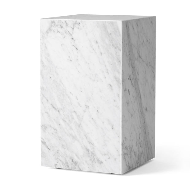 Audo Copenhagen Podstavec Plinth Tall, White Marble - DESIGNSPOT