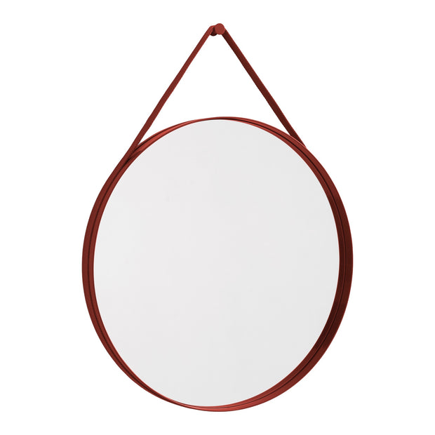Hay Nástěnné zrcadlo Strap Mirror No 2 Ø70, Red - DESIGNSPOT