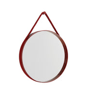 Hay Nástěnné zrcadlo Strap Mirror No 2 Ø50, Red - DESIGNSPOT