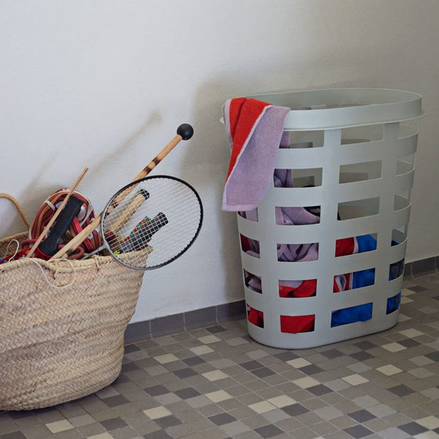 HAY Koš na prádlo Basket L, Light Grey - DESIGNSPOT