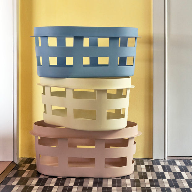 HAY Koš na prádlo Basket L, Light Grey - DESIGNSPOT
