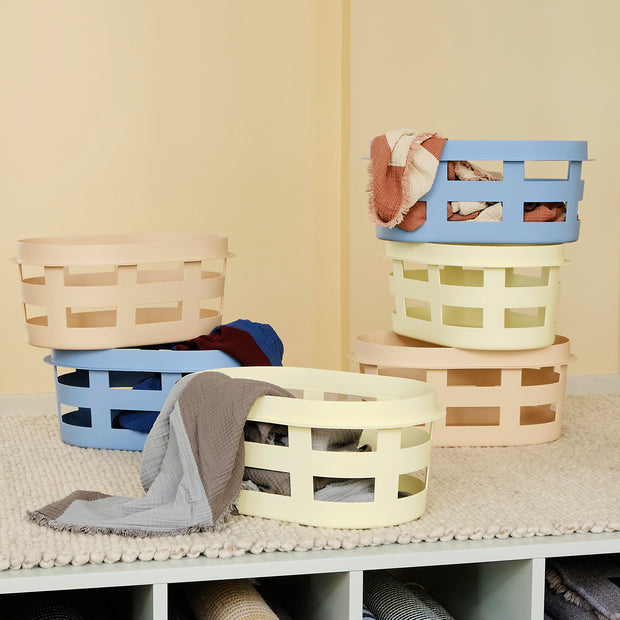 HAY Koš na prádlo Basket L, Light Grey - DESIGNSPOT