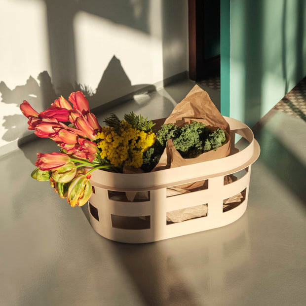 HAY Koš na prádlo Basket L, Light Grey - DESIGNSPOT