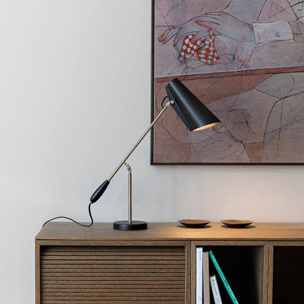 Northern Stolní lampa Birdy, Black / Steel - DESIGNSPOT