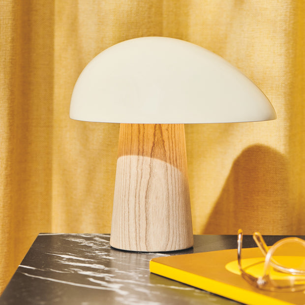Fritz Hansen Stolní lampa Night Owl, Smokey White / Ash - DESIGNSPOT