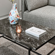 HAY Konferenční stolek Rebar, 80x49, Black Marble - DESIGNSPOT
