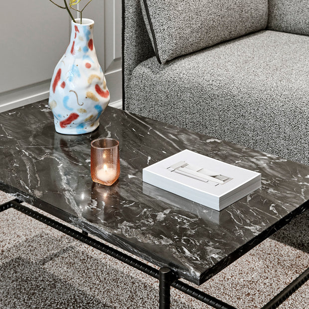 HAY Konferenční stolek Rebar, 80x49, Black Marble - DESIGNSPOT