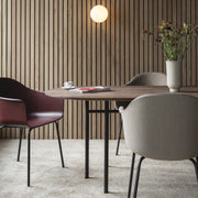 Audo Copenhagen Jídelní židle Harbour, Dark Oak / Burned Red - DESIGNSPOT