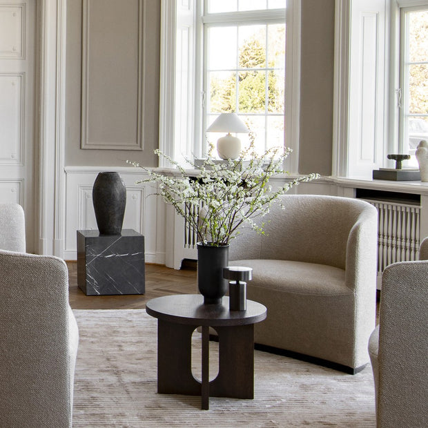 Audo Copenhagen Odkládací stolek Plinth Cubic, Black Marble - DESIGNSPOT