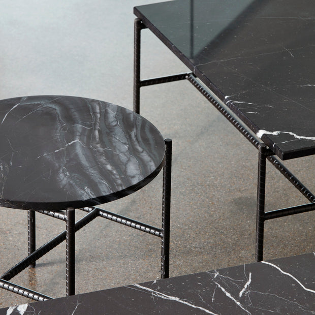HAY Konferenční stolek Rebar, 80x49, Black Marble - DESIGNSPOT