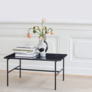 HAY Konferenční stolek Rebar, 80x49, Black Marble - DESIGNSPOT