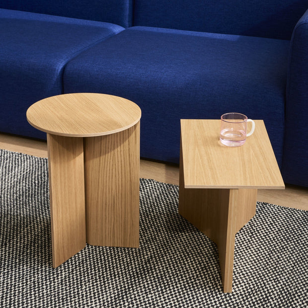 HAY Odkládací stolek Slit Wood, High Vivid Blue - DESIGNSPOT