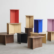 HAY Odkládací stolek Slit Wood, High Vivid Blue - DESIGNSPOT