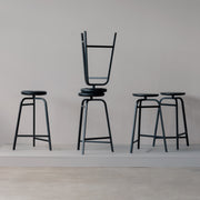 Northern Barová židle Treble Stool, White / Light Oak - DESIGNSPOT
