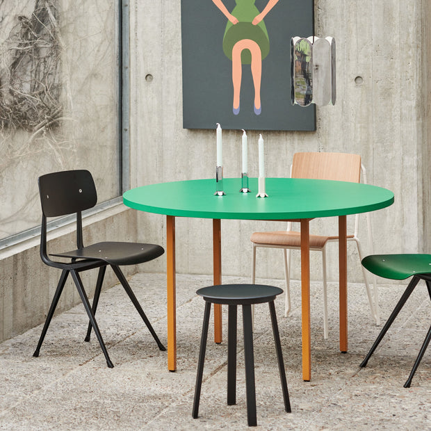 Hay Jídelní stůl Two-Colour Ø105, Ochre / Green Mint - DESIGNSPOT