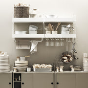 String Nízká kovová police Metal Shelf Low 58 x 30, White - DESIGNSPOT