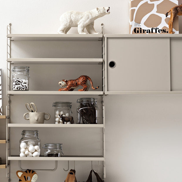 String Sada polic 58 x 30 cm, Beige, 3 kusy - DESIGNSPOT