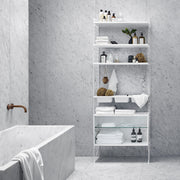 String Nízká kovová police Metal Shelf Low 58 x 30, White - DESIGNSPOT