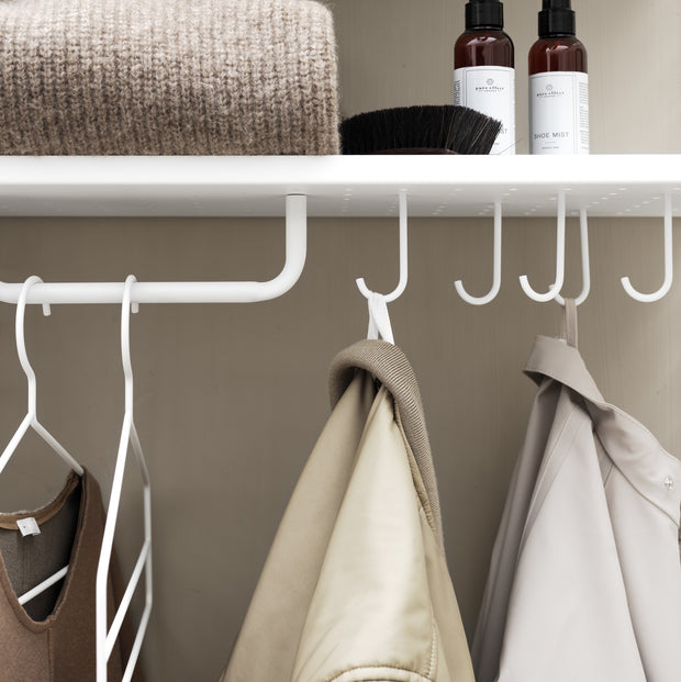 String Sada háčků 5ks, White - DESIGNSPOT
